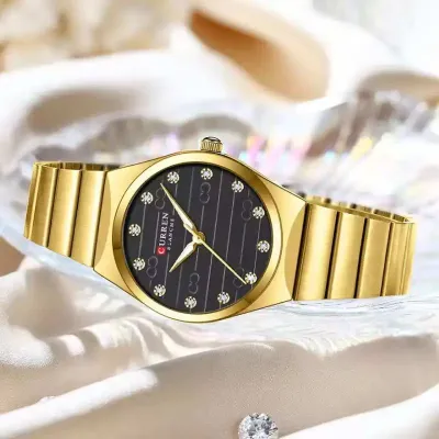 CURREN Waterproof Stainless Steel  Ladies Quartz 